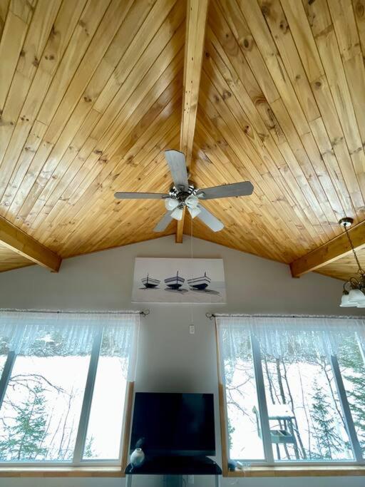 Le Chalet Bleu, Aux Pieds Des Monts-Valin Saint-David-de-Falardeau Экстерьер фото