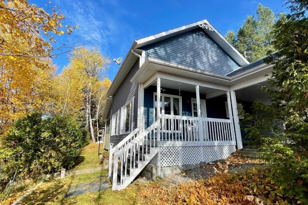 Le Chalet Bleu, Aux Pieds Des Monts-Valin Saint-David-de-Falardeau Экстерьер фото