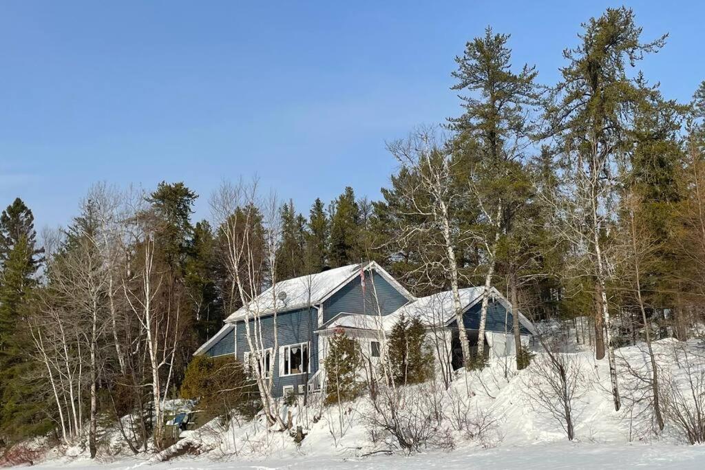Le Chalet Bleu, Aux Pieds Des Monts-Valin Saint-David-de-Falardeau Экстерьер фото