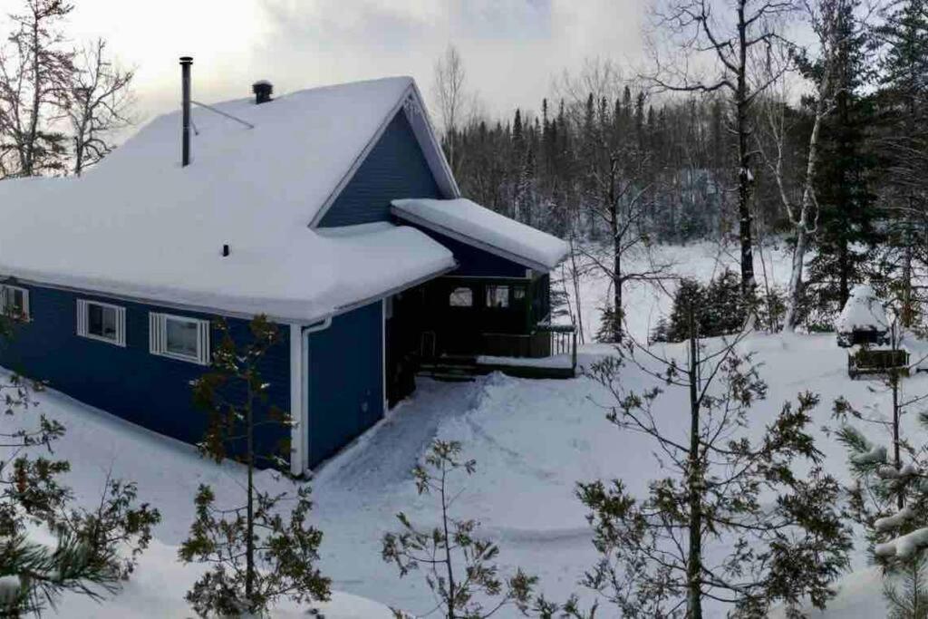 Le Chalet Bleu, Aux Pieds Des Monts-Valin Saint-David-de-Falardeau Экстерьер фото